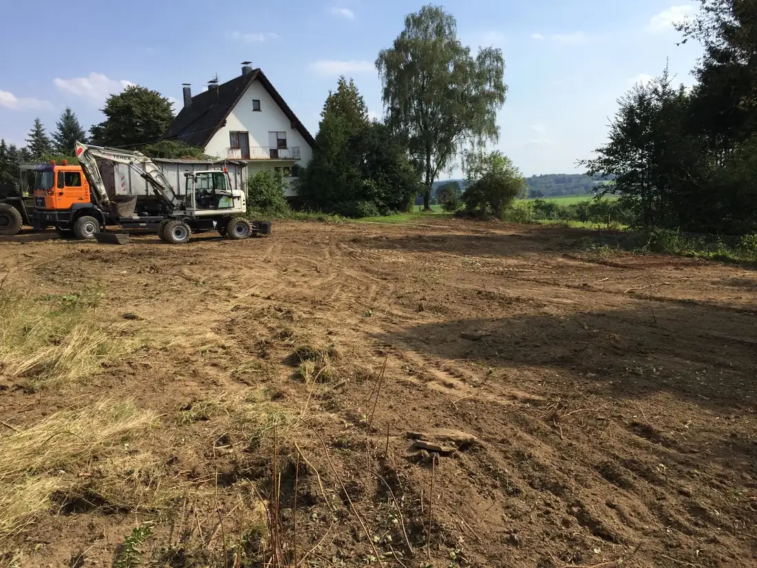 Baufeld geräumt und planiert