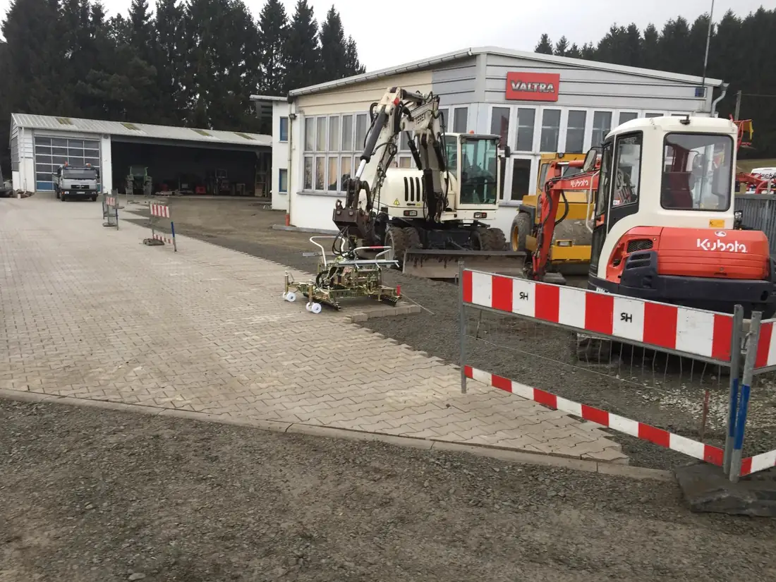 Pflaster mit Maschinenverlegung